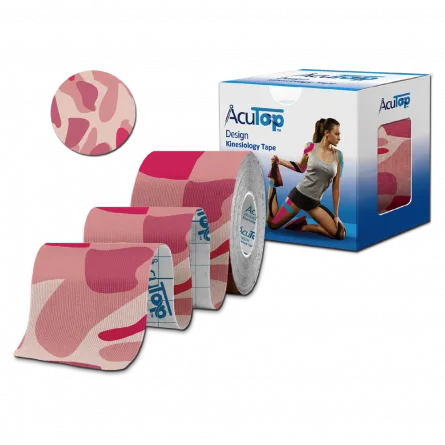 AcuTop 5cm x 5m kinesiology tape, various designs - Image 1
