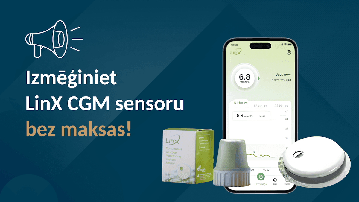 izmēģiniet LinX CGM sensoru bez maksas