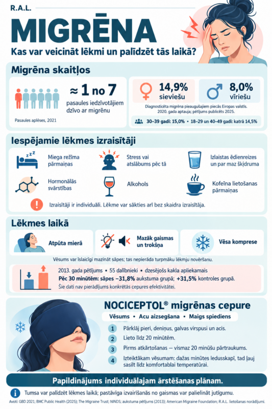 Migrēna, ko rāda pētījumi